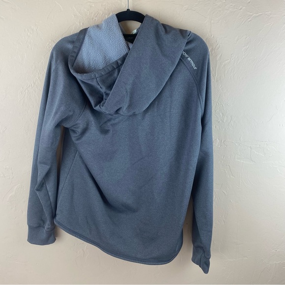 Under Armour Gray Green Storm Cold Gear Hoodie Sweatshirt XL - Picture 6 of 8